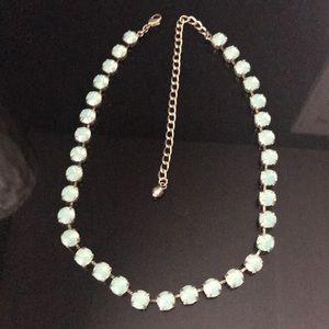 Aqua color choker necklace!  Like new!